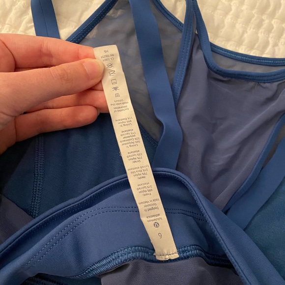 Lululemon Longline Blue Top Size 6 - Picture 2 of 4
